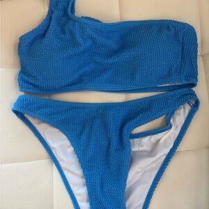 Amazon Women's Blue One-Shoulder Bikini